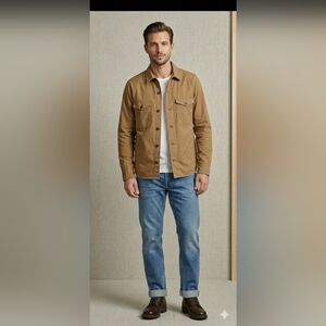 S.K.U  Men's Brown Utility Shirt Jacket